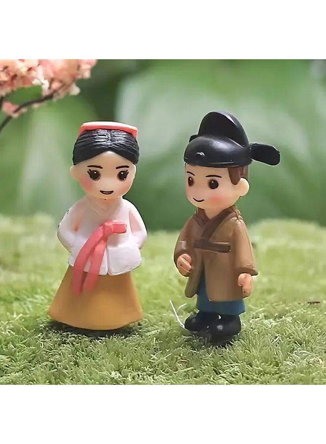 4Pcs Set Traditional Korean Couple DIY Statues Cute Boy Girl Home Decor Gift - Image 5